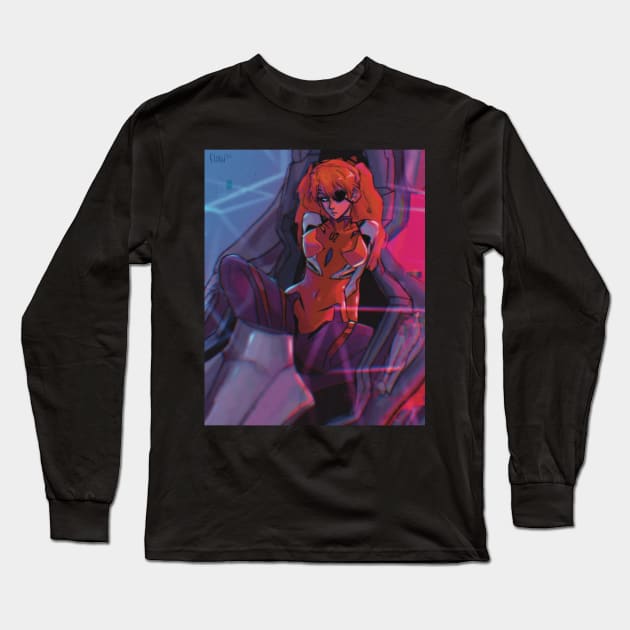 Asuka langley Evangelion Long Sleeve T-Shirt by flowoffantasy